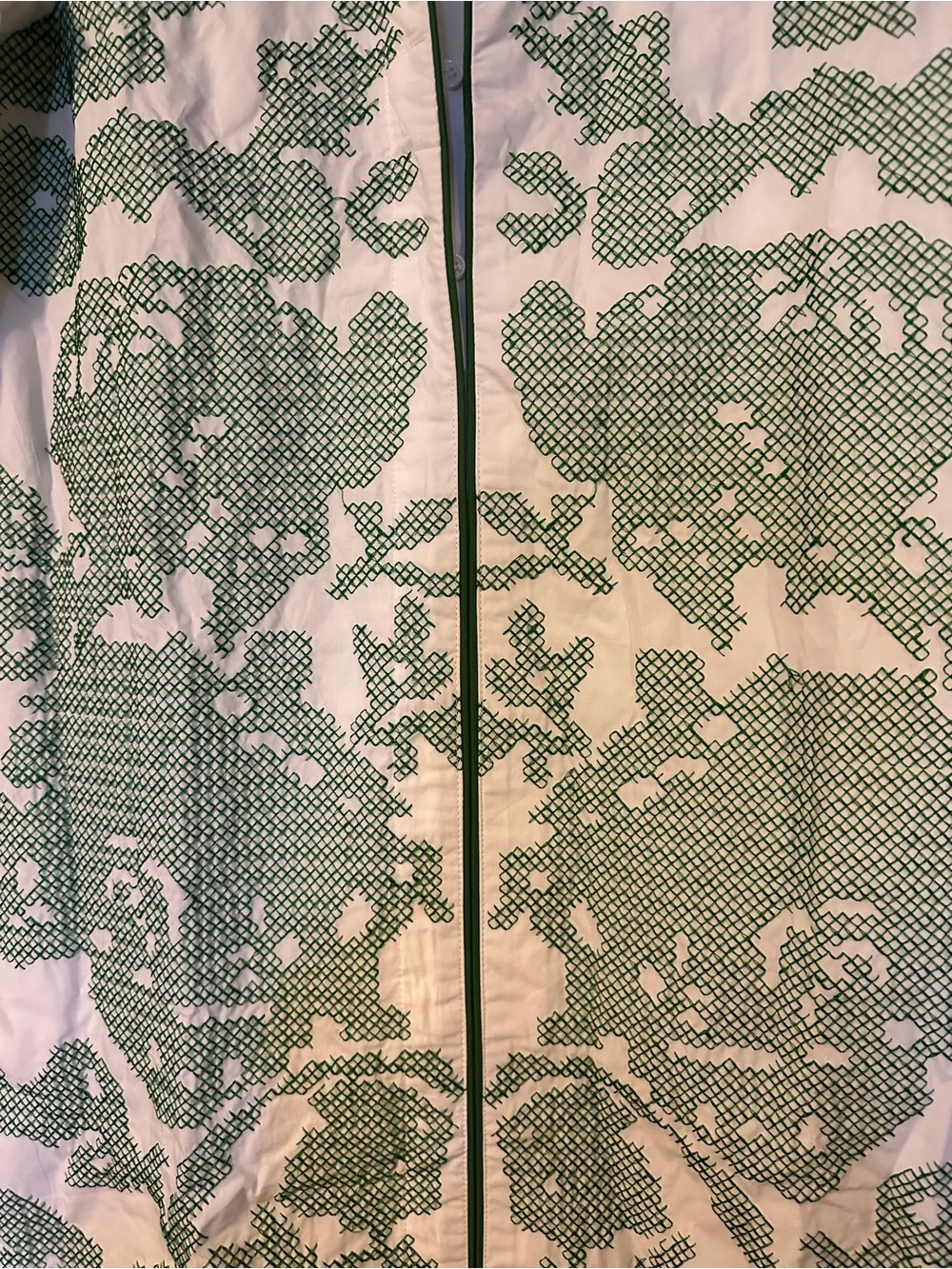 Hyacinth House White and Green Embroidered Bohemian Arem Maxi Dress Size XXS - Picture 5 of 5